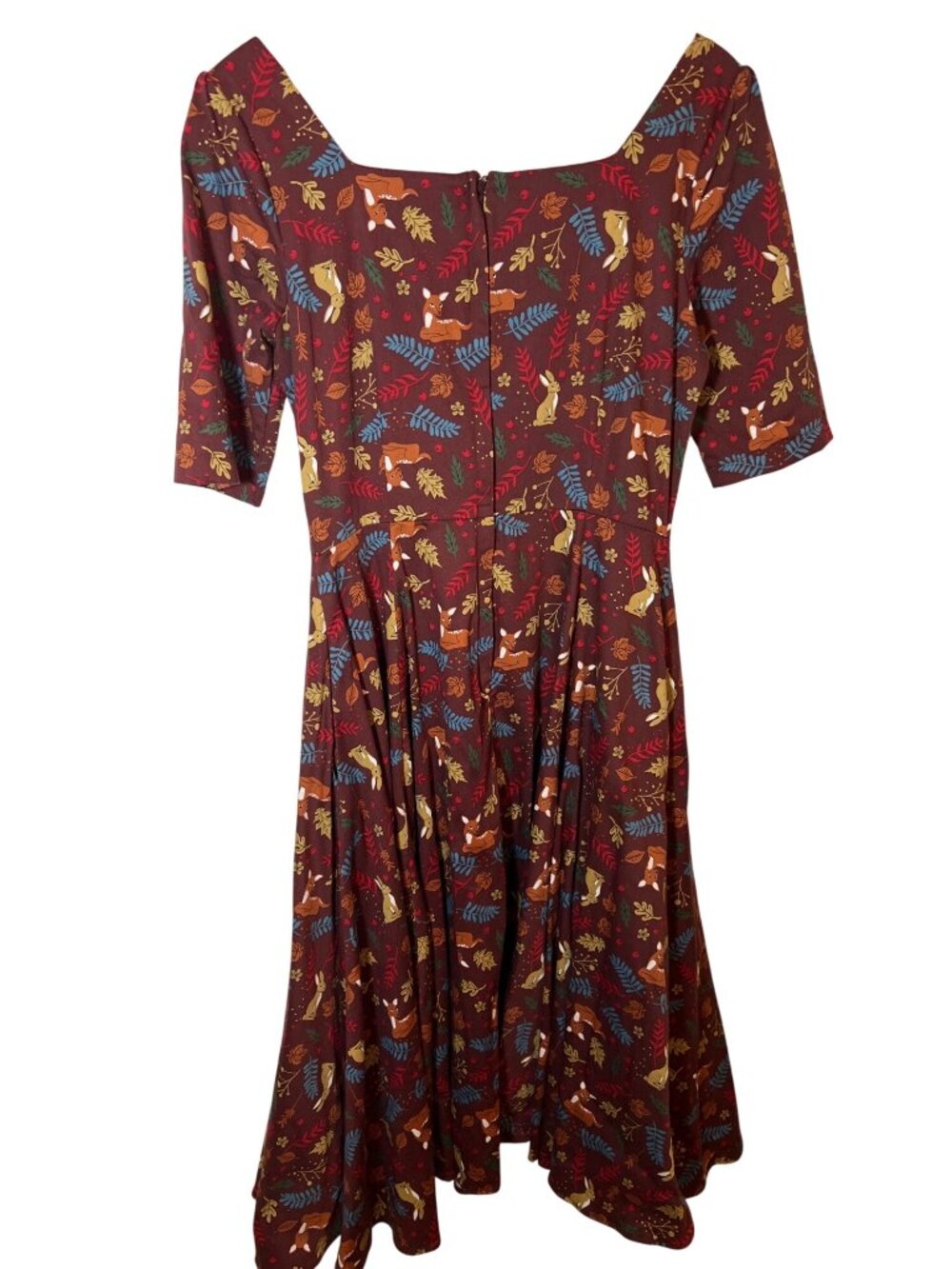 Women's Collectif retro woodland Doris dress size M medium midi - Picture 4 of 5